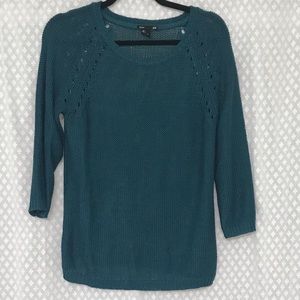 $3 for $12 H&M basic knitted turquoise sweater